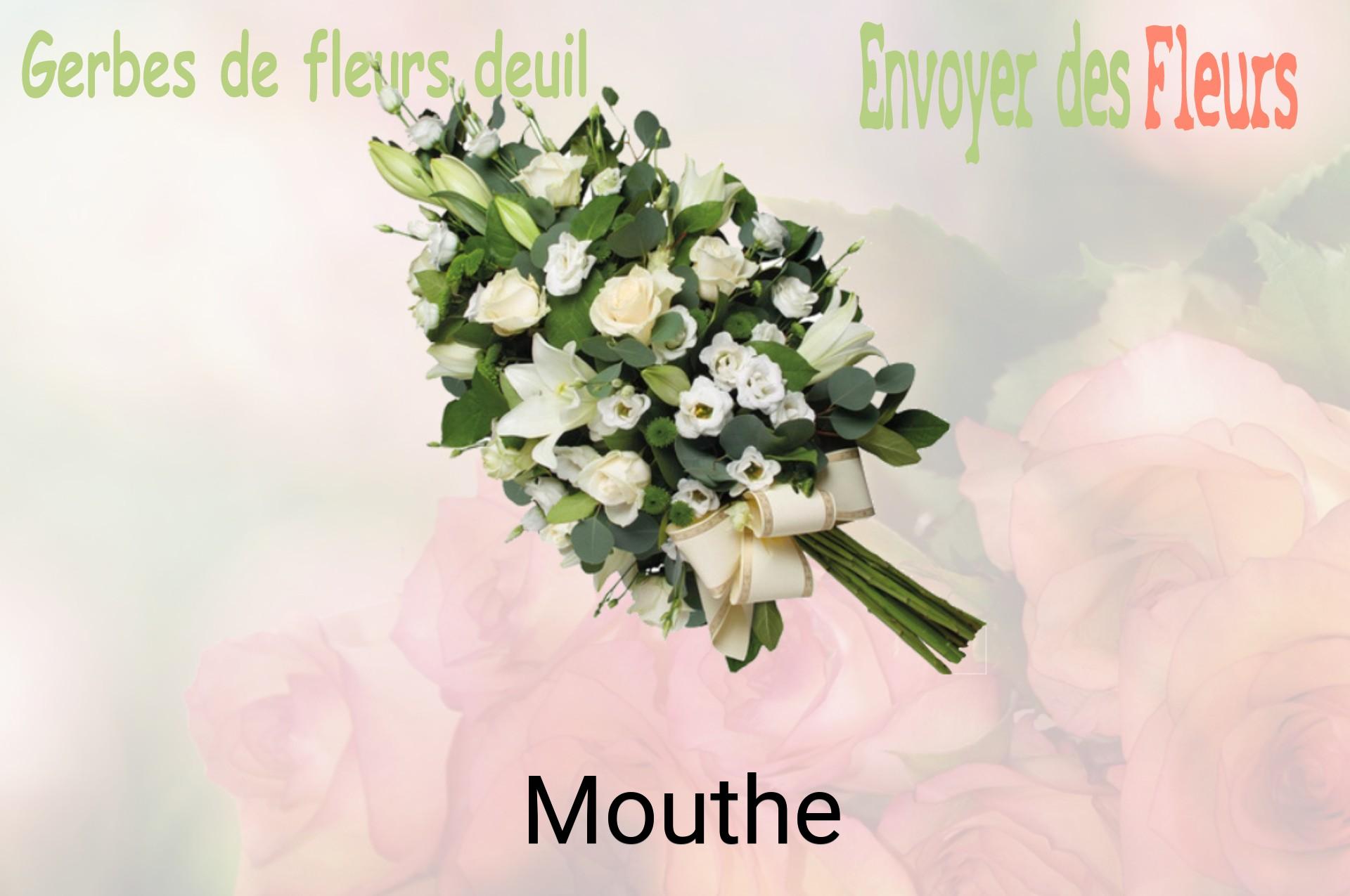 Gerbe de fleurs de deuil livrée à Mouthe